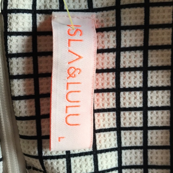 Isla and Lulu blue and white plunge dress - Picture 7 of 7